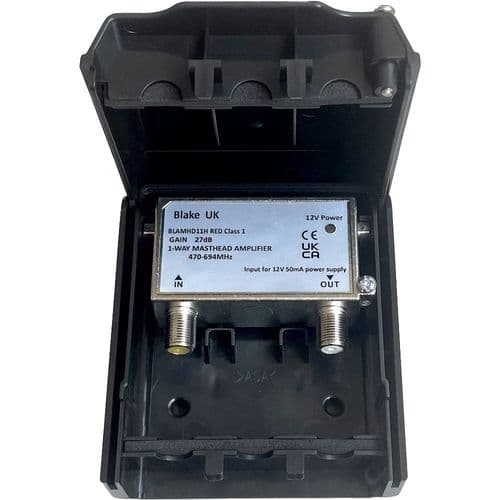 Blake 1-Way 27dB High Gain Masthead Amplifier RED Class 1