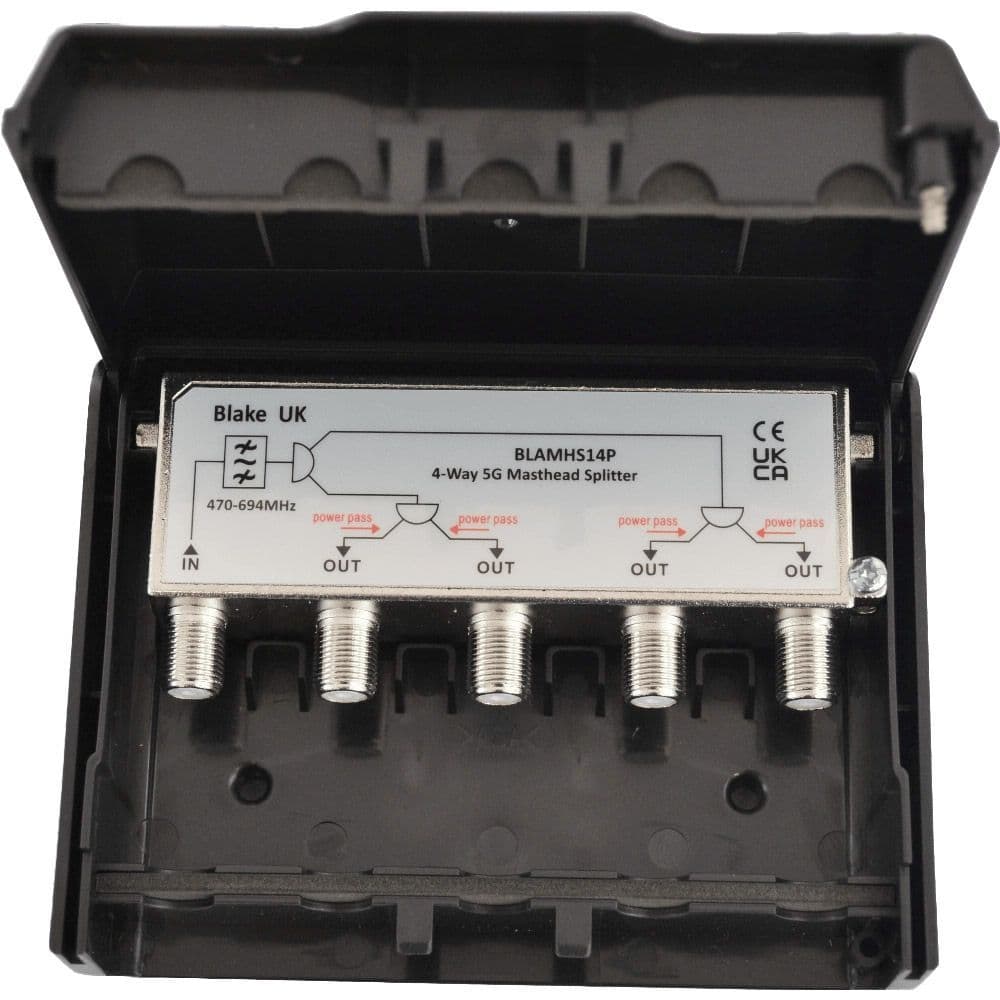 Blake 4-Way Triple Filtered External Masthead Splitter / Combiner
