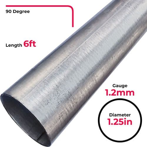 Blake 90 Degree 6ft x 1.25in x 18g Galvanised Steel Pole