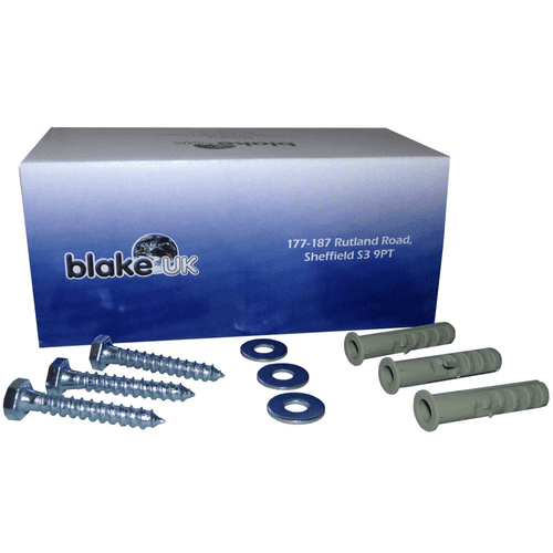 Blake M8 x 50mm Fixing Kit (Bolt, Washer & Plug) - Pack of 50