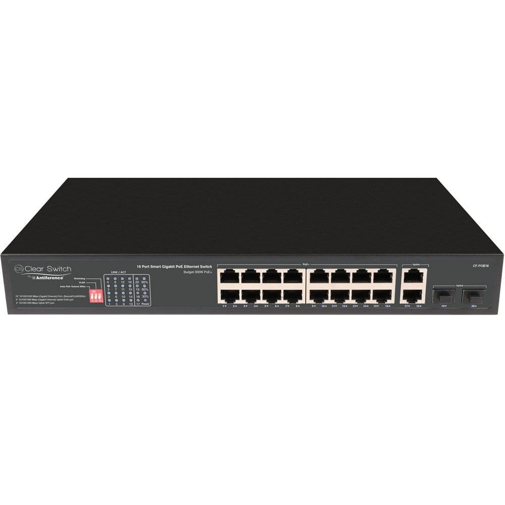 Clear Flow 16-Port Gigabit 2GE Uplink PoE Switch