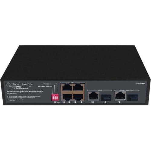 Clear Flow 4-Port Gigabit + 2GE Uplink PoE Switch
