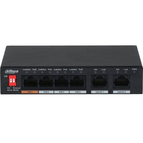 Dahua 6-Port 10/100Mbps Unmanaged Desktop Switch with 4 PoE Ports (Trade Only)