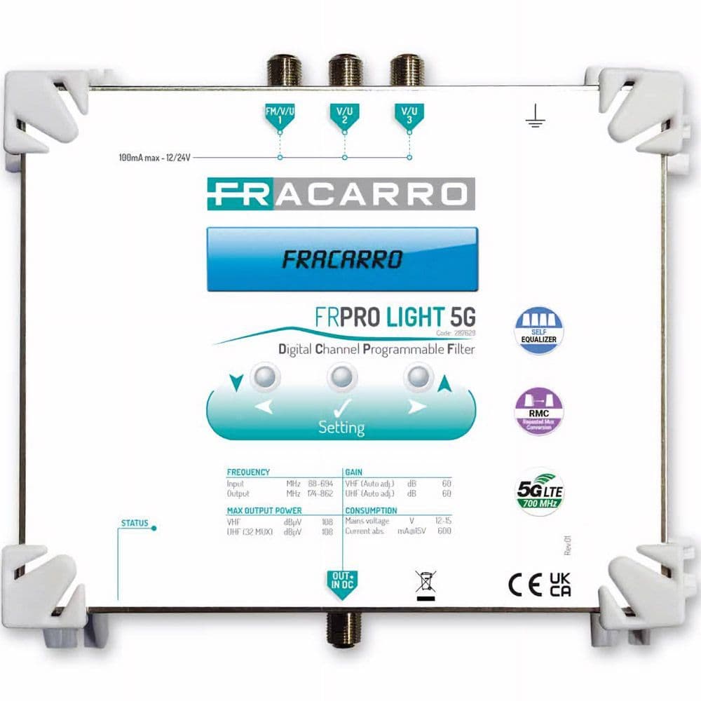 Fracarro 3 Input High Selectivity Filtering Headend (287629)