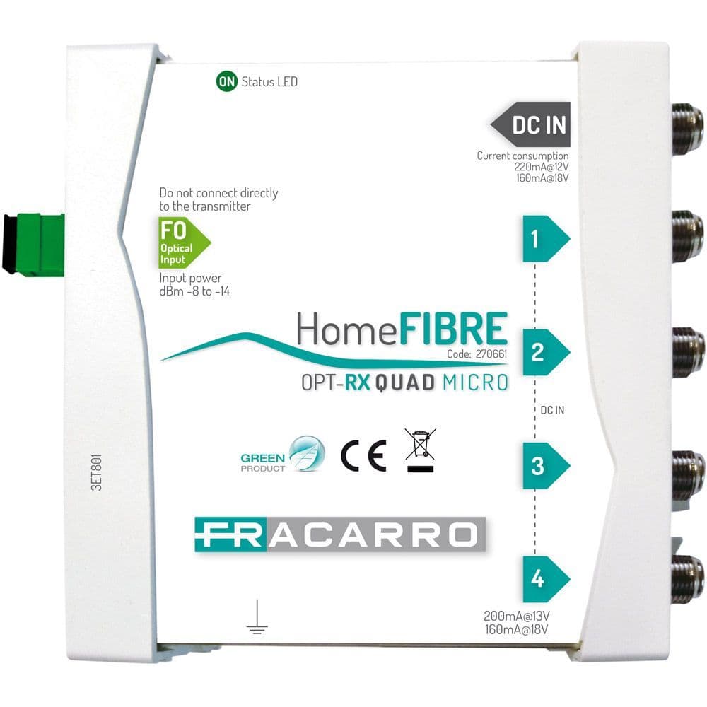 Fracarro Fibre Optic Receiver Quad (270661)
