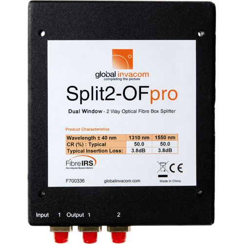Global Invacom FibreIRS® 2 Way Fibre Splitter Pro