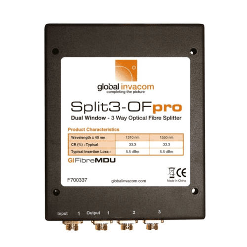Global Invacom FibreIRS® 3 Way Fibre Splitter Pro