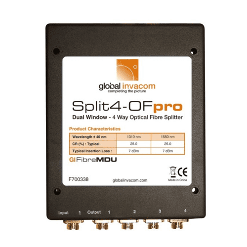 Global Invacom FibreIRS® 4 Way Fibre Splitter Pro