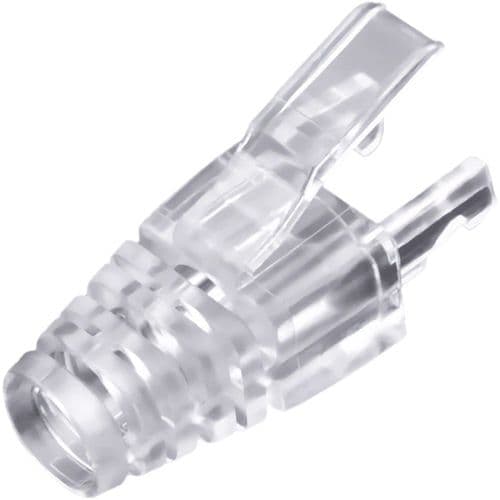 PROception Quick Fit RJ45 CAT5e/6 Boot with Secure Clips Clear (Pack of 10)
