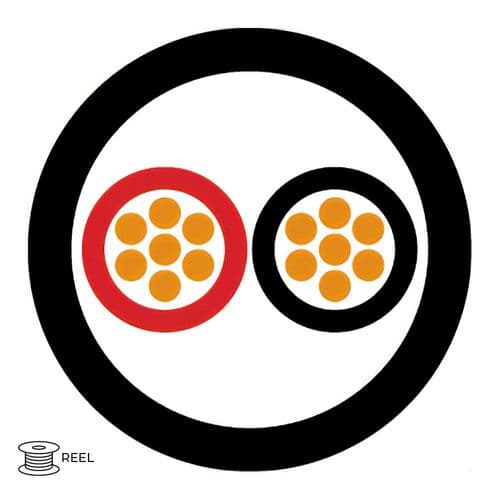 Quality Connectivity 16AWG 2 Core Speaker Flex Cable External PE Black (Reel)