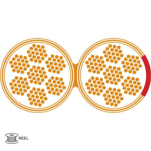 Quality Connectivity 2 Core 2.5mm2 Speaker Flex Cable PVC Clear (Reel)