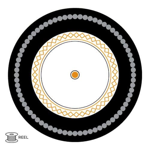 Quality Connectivity 75 Ohm b/u 1x0.58 CCTV Coaxial Cable LSZH Armoured Black (Reel)