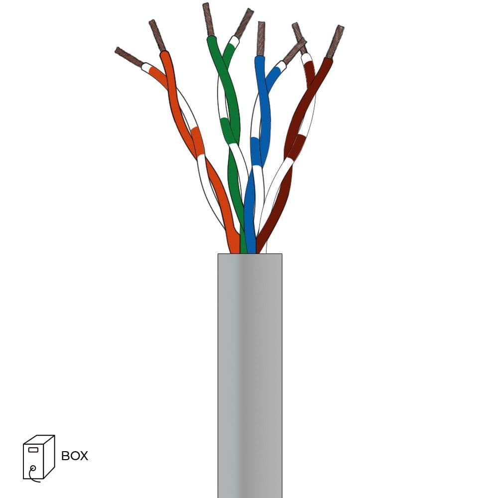 Quality Connectivity  CAT5e 350MHz U-UTP 4 Pair LSZH Patch Cable Grey (305m Box)