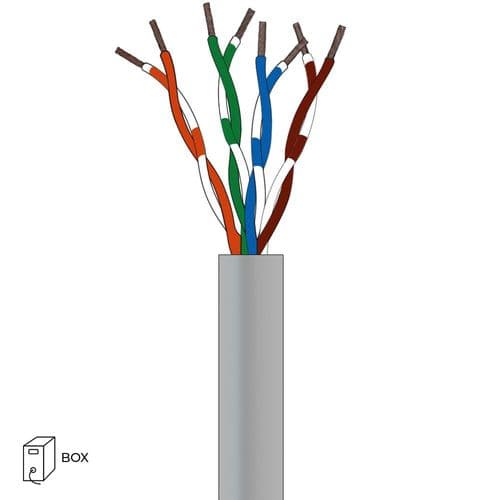 Quality Connectivity CAT6 250MHz U-UTP 4 Pair LSZH Patch Cable Grey (305m Box)