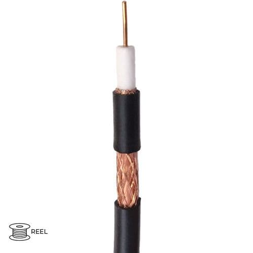 Quality Connectivity Class E 1.00mm 75 Satellite Coax LSZH Cable Black
