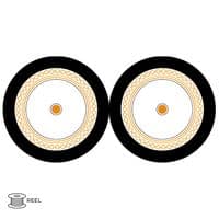 Quality Connectivity Class E 1.00mm 75 Twinsat Satellite Coax LSZH Cable Black 500m