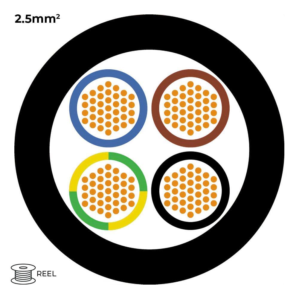 Quality Connectivity H07RN-F 450V/750V 4 Core 2 5mm Heavy Duty Rubber ...