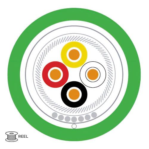 Quality Connectivity KNX Certified 2 Pair EIB Bus Cable LSZH Green (Reel)