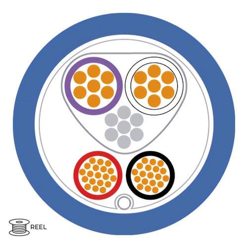 Quality Connectivity Lighting Cable LSZH UV Resistant Dark Blue (Reel)