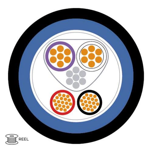 Quality Connectivity Lighting Cable LSZH UV Resistant External PE Black (1m Cut to Length)