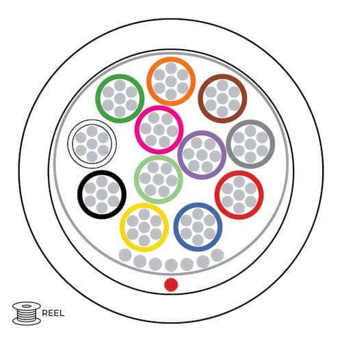 Quality Connectivity Type 2 BS4737 12 Core Alarm Flex Cable LSF White Screened (Reel)
