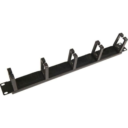 Qube 1U 4 Ringed Brushed Cable Management Bar