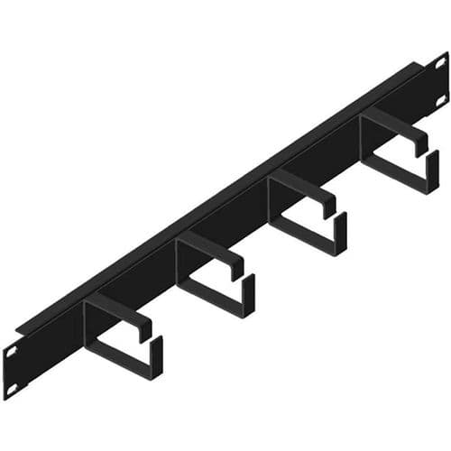 Qube 1U 4 Ringed Cable Management Bar