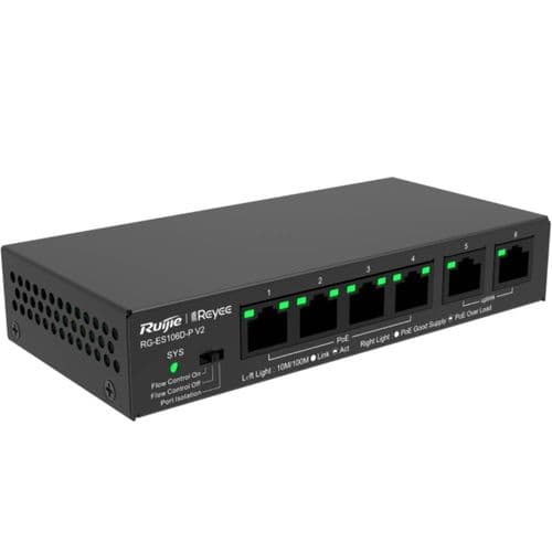 Reyee 6-port 10/100Mbps Desktop Unmanaged Switch