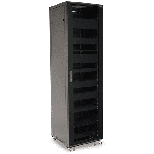 Sanus 85 Inch Tall 44U AV Component Rack for Home Theater Equipment