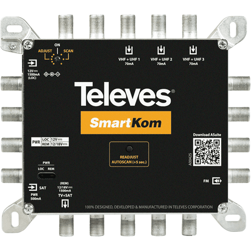 Televes dCSS SmartKom Intelligent Amplifier with Autoprogramming