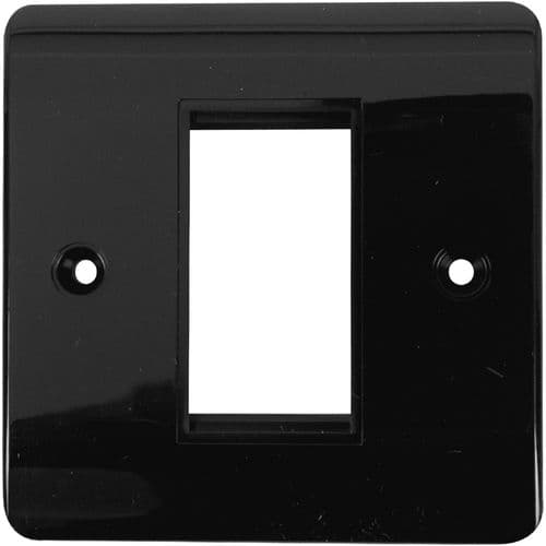 Triax 1 Gang Bevel Edge Half Black Module