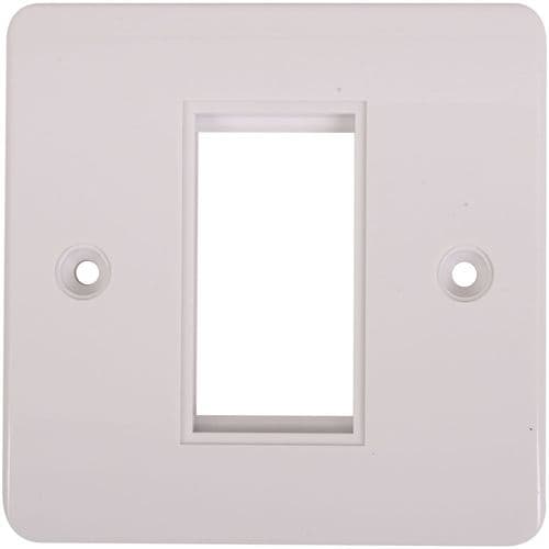 Triax 1 Gang Bevel Edge Half White Module