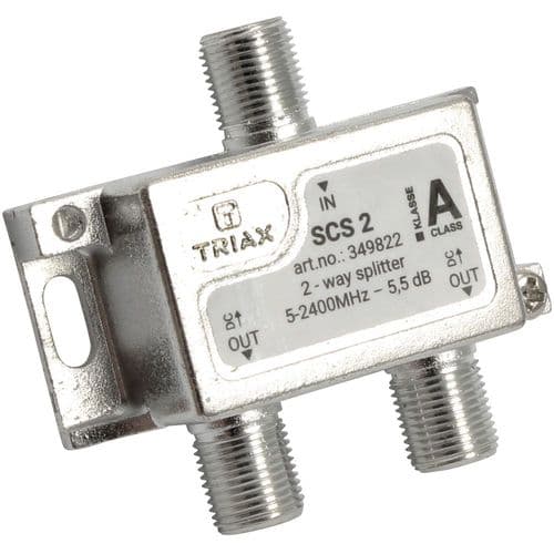 Triax 2 Way F-type Splitter (349822)