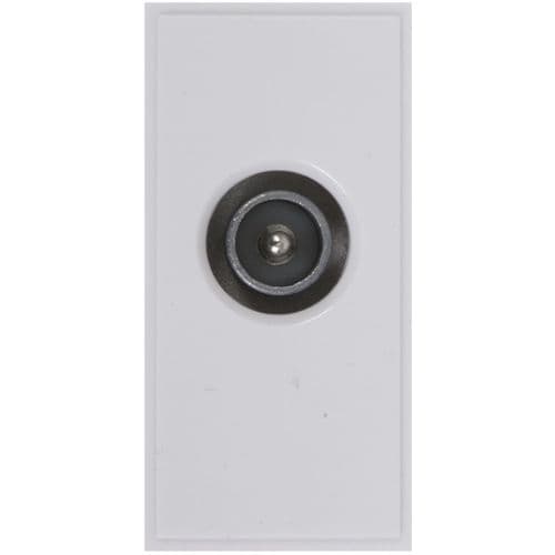 Triax Single IEC Male White Module