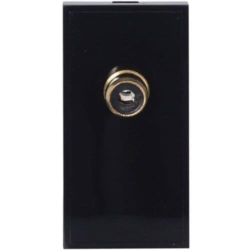 Triax Single RCA Module Black 25x50mm