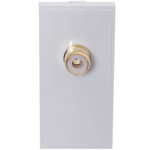 Triax Single RCA Module White 25x50mm