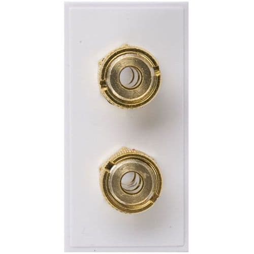 Triax Twin Loudspeaker Module White 25x50mm