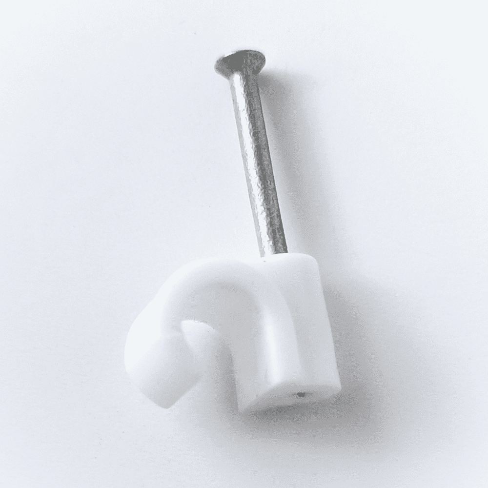 Unifix 7mm Round Coax Cable Clips Box of 100