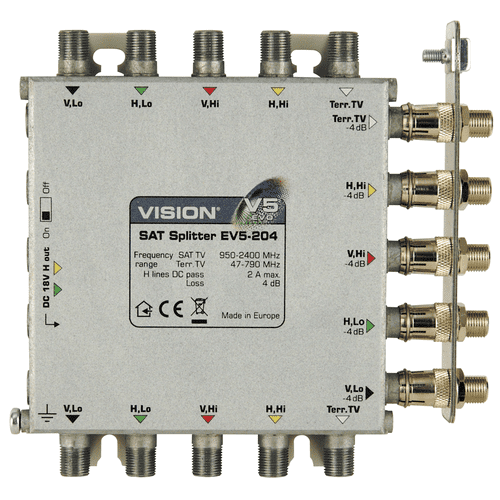 Vision V5 5-wire 2-way Equal Splitter (118088)