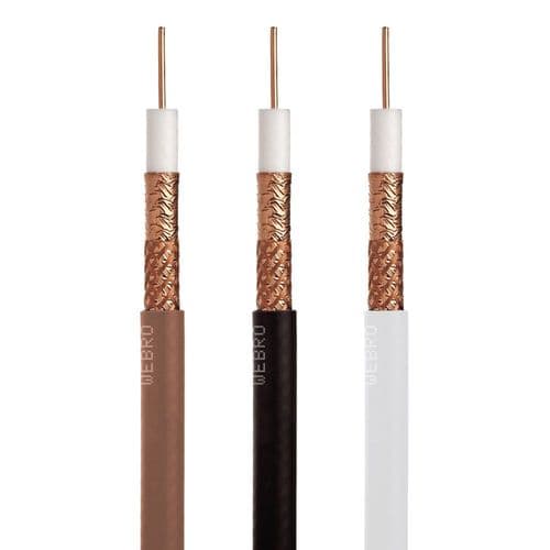 Webro 100m Foam/All Copper Double Screened Coax Cable