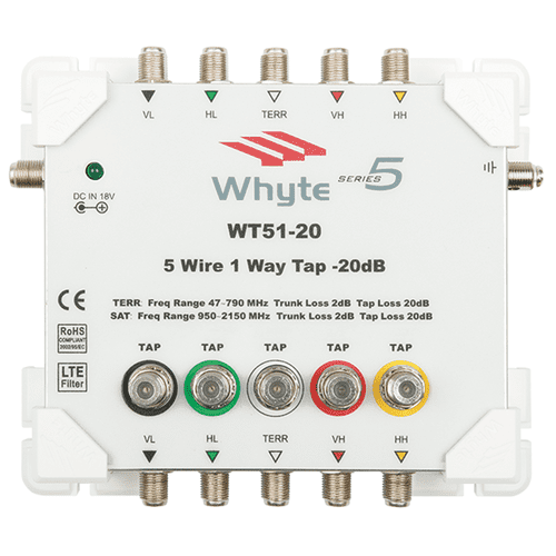 Whyte 5 Wire 1 Way 20dB Series 5 Tap