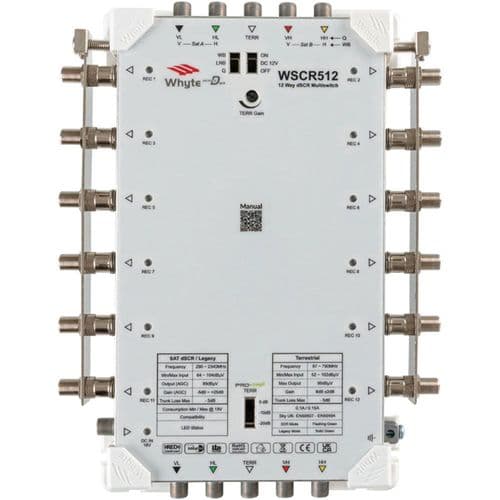 Whyte 5 Wire 12 Way SkyQ dSCR Cascadable Multiswitch