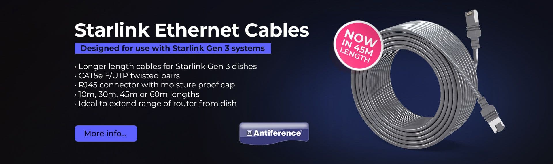 Antiference Starlink Ethernet Cables