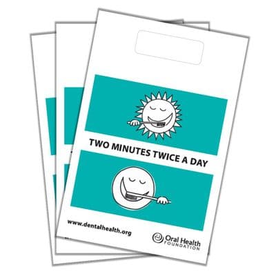 'Two minutes twice a day' bags (pack of 50)