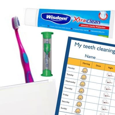 Children's Brushing Pack  with toothpaste