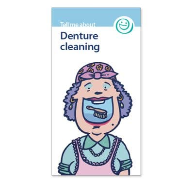 Denture cleaning leaflets