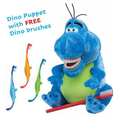 Dinosaur Puppet with free toothbrushes