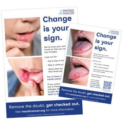 Mouth Cancer Action 2026 Campaign Poster Pack