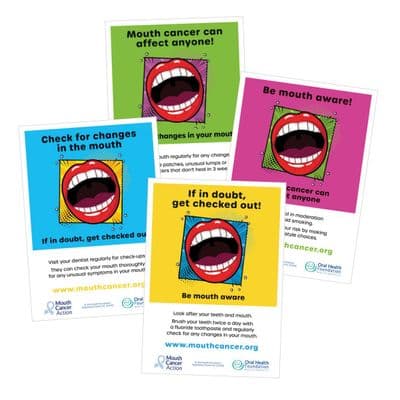 Mouth Cancer Action POP ART Poster Pack