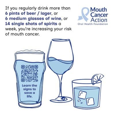 Mouth Cancer Beer Mat